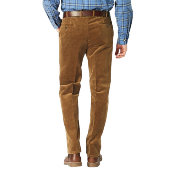 M. Gordon Men’s Vintage Corduroy Pleated Pants W34 L34 Bear Brown 5 Pockets NWT - Picture 4 of 16